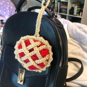 Cherry Pie Crochet Bag Charm Keychain Pouch ✨Handmade✨